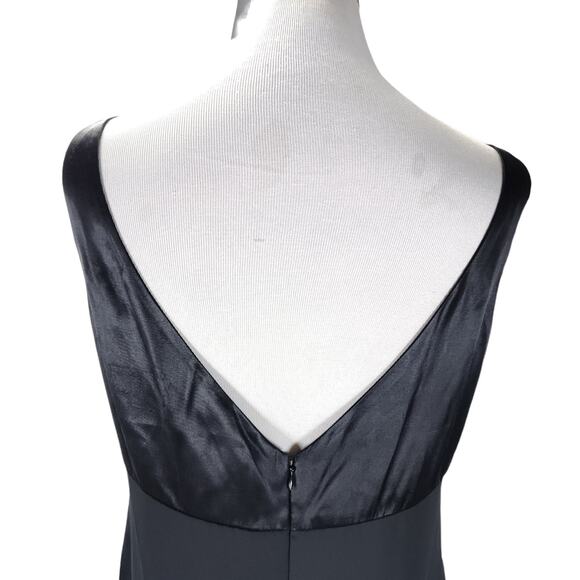 Vintage Dark Bridgerton Black Formal Dress 90s Rhapsody Collection Cowl Neck 12 - Picture 7 of 11